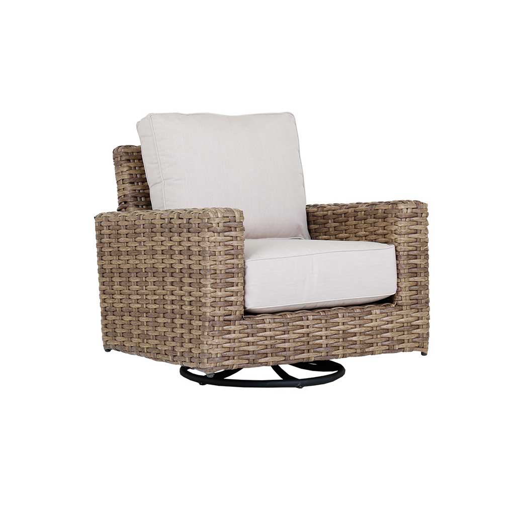 Amelia Swivel Arm Chair || Aged Tobacco