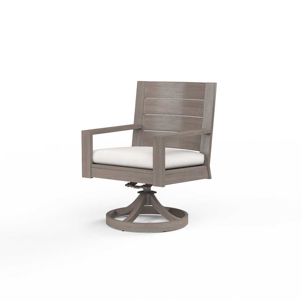 Kiawah Swivel Rocking Dining Chair || Driftwood
