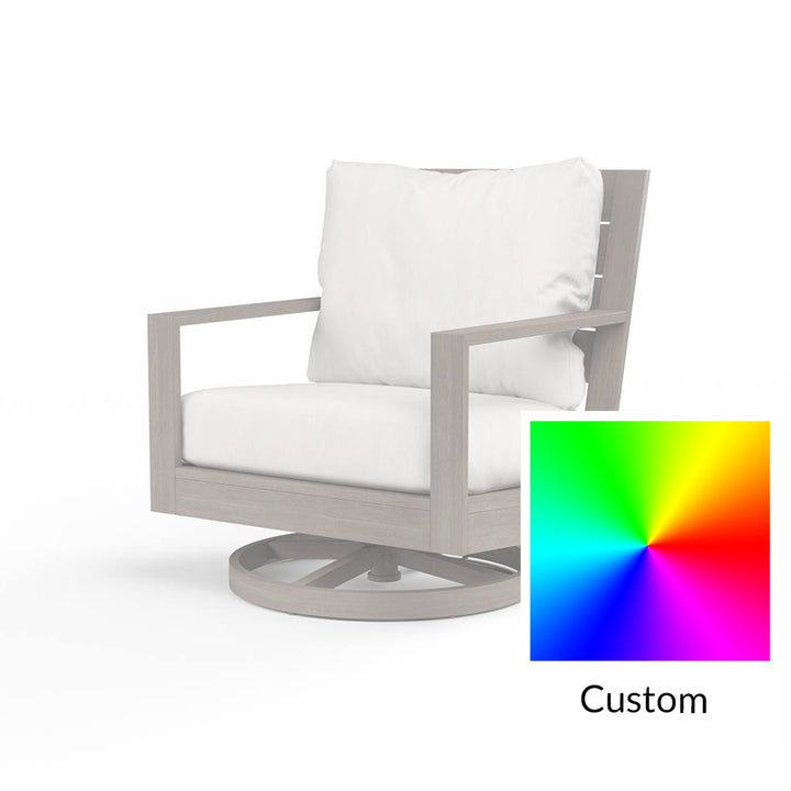 Kiawah Swivel Rocking Arm Chair || Driftwood