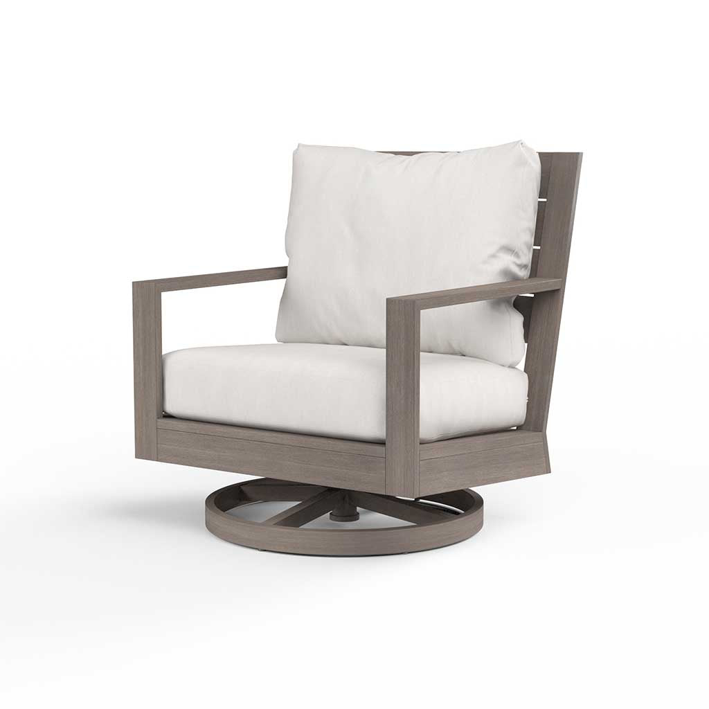 Kiawah Swivel Rocking Arm Chair || Driftwood