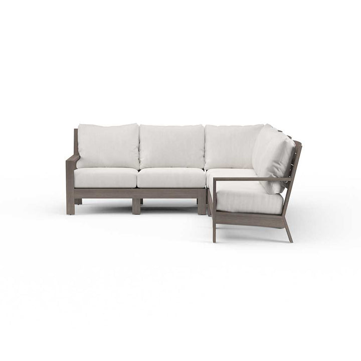 Kiawah 3 Piece Sectional Sofa || Driftwood