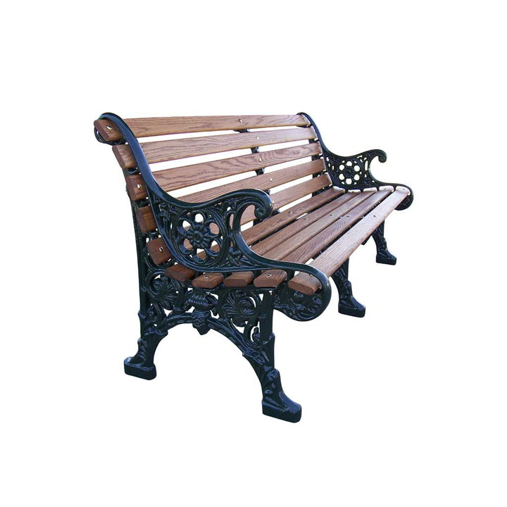 4′ Oak Renaissance Park Bench