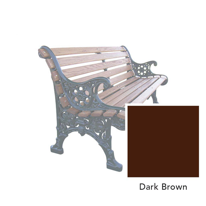 4′ Oak Renaissance Park Bench