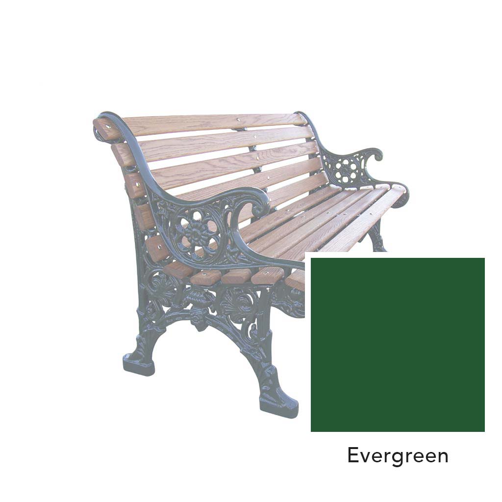 4′ Oak Renaissance Park Bench