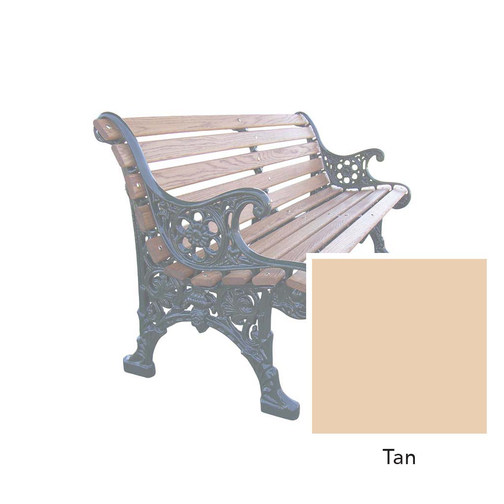 4′ Oak Renaissance Park Bench