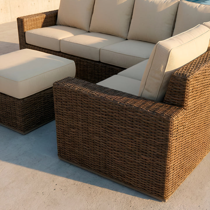 Valencia Modular Right Arm || Brown/Cream