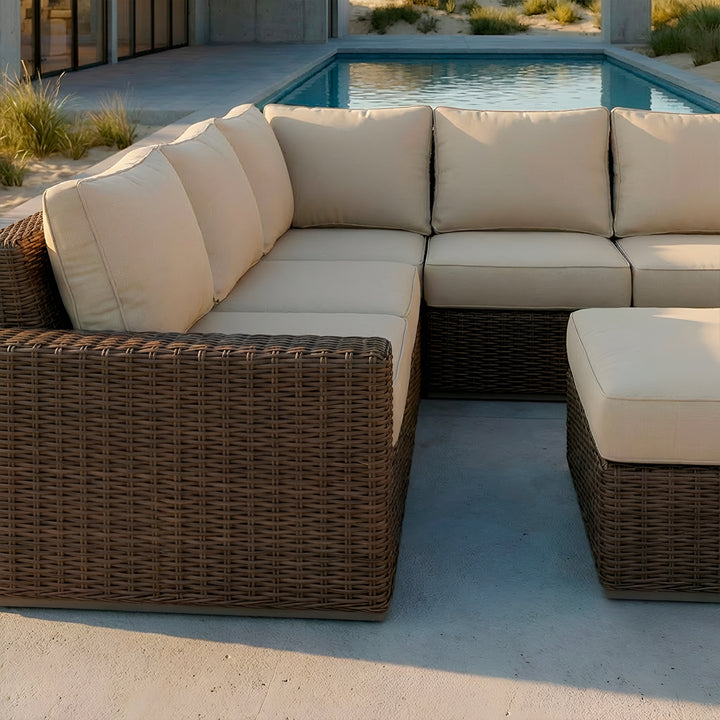 Valencia Modular Armless Insert || Brown/Cream