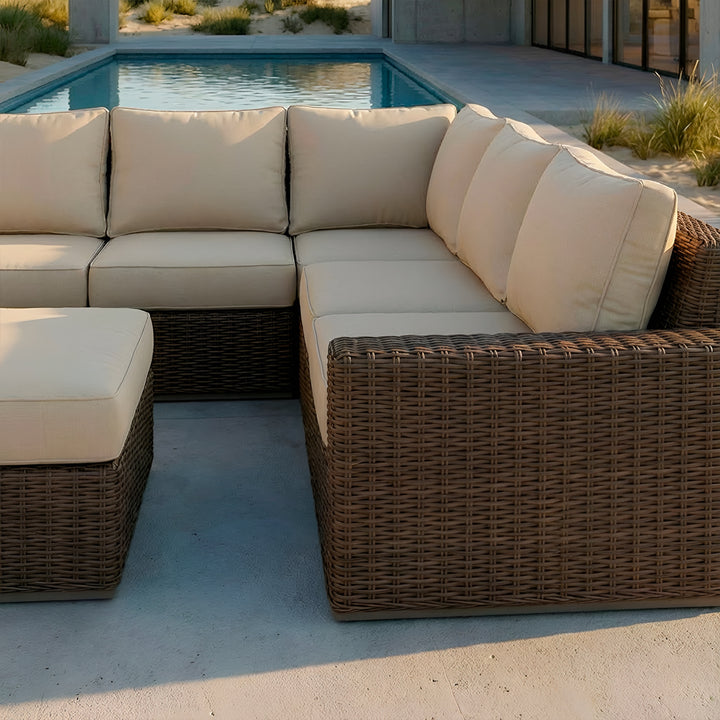 Valencia Modular Right Arm || Brown/Cream