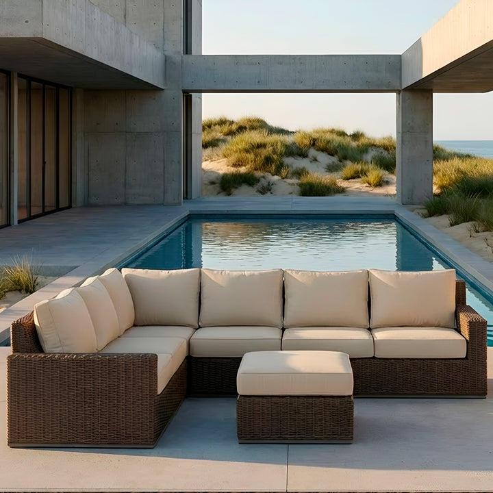 Valencia Modular Corner || Brown/Cream