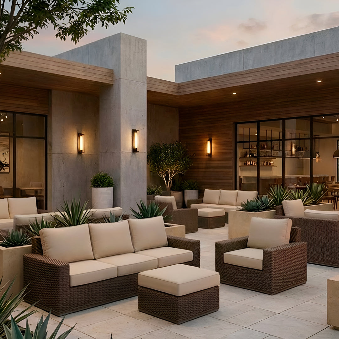 Valencia Ottoman || Brown/Cream