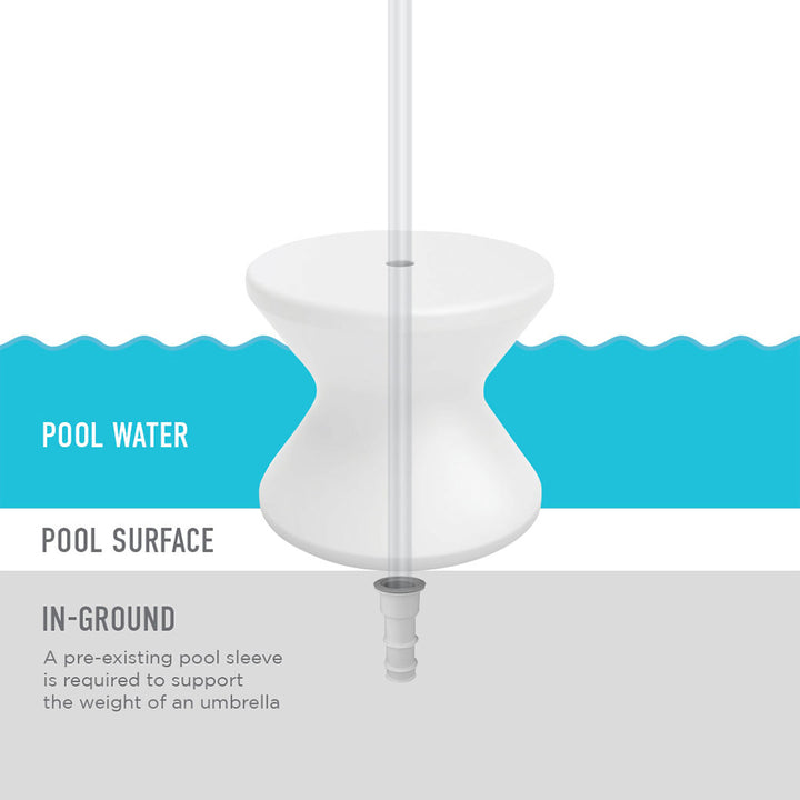 Aqua 14" Round In Water Cocktail Table