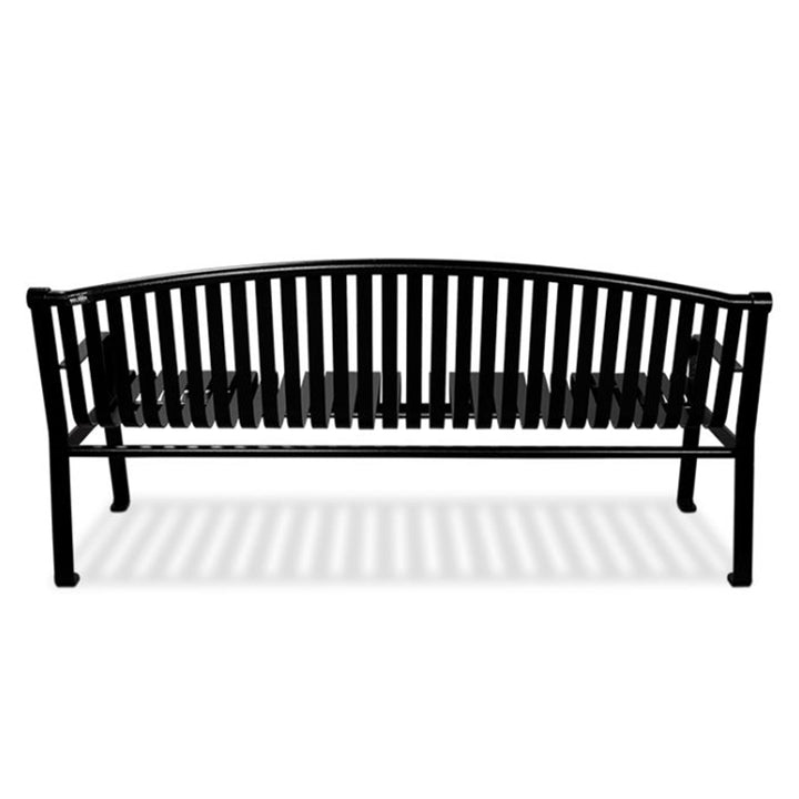 6' Executive Series Steel Strap Bench with Curved Back