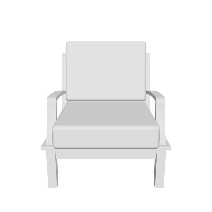 Avalon Grande Arm Chair || Teak/White Linen