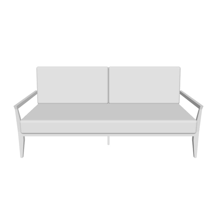 MCM Settee || Black/Canvas