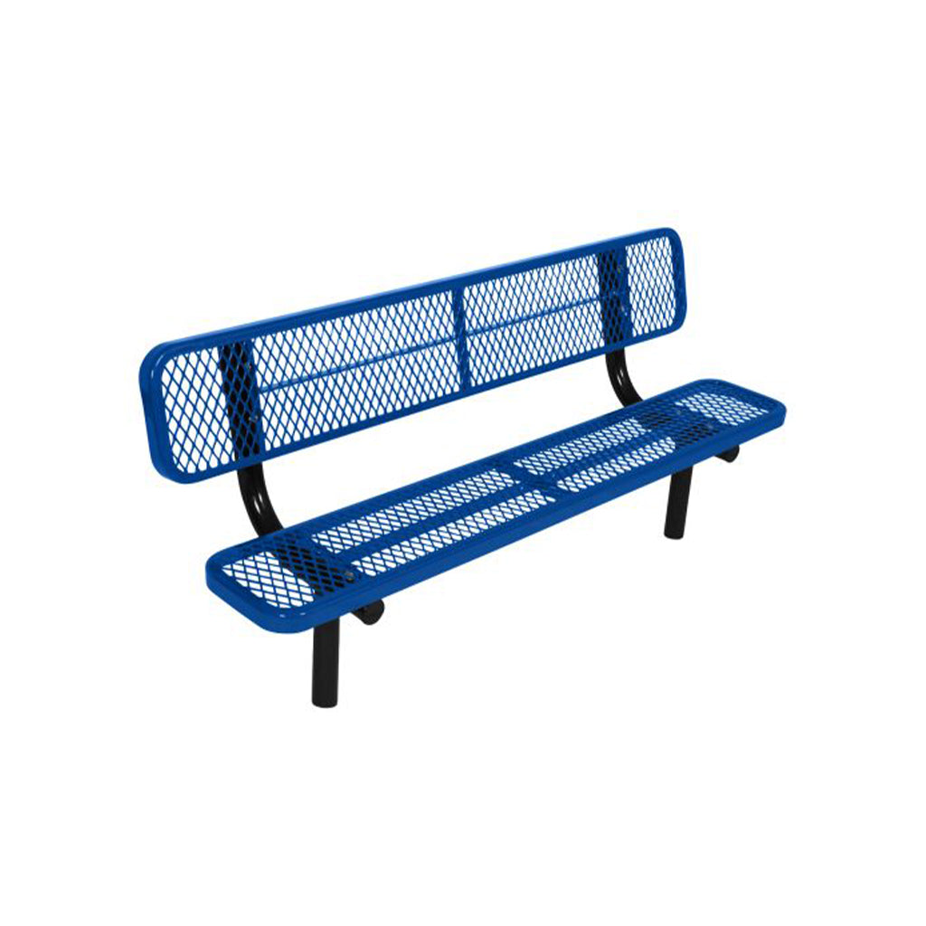 6' Park Bench with Back