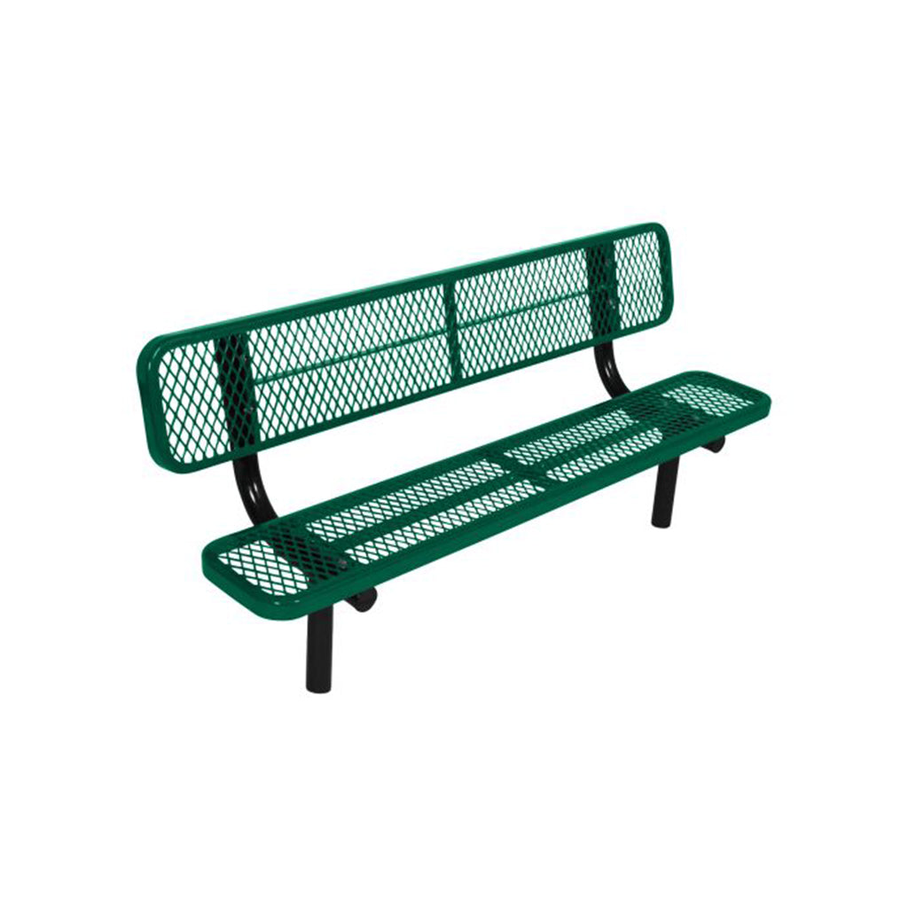 6' Park Bench with Back