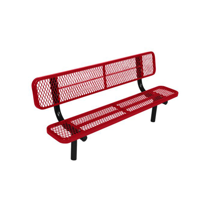 6' Park Bench with Back